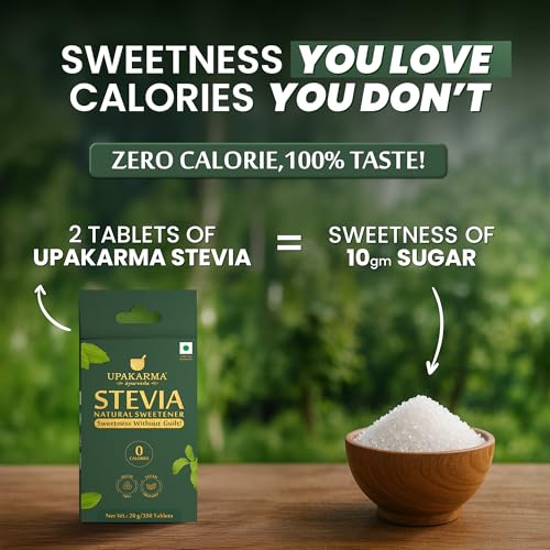 UPAKARMA Stevia Tablets | 350 Count | 97% Rebaudioside-A | Zero Calorie Sweetener | Keto & Diabetic Friendly | Plant-Based Sugar Substitute - Image 4