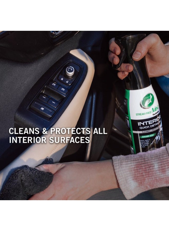 Turtle wax Streak-Free Mist Interior Quick Detailer Cleaner & Protectant Ceramic Repel & Protect Fresh Scent Uv Protection 591 ML - Image 3