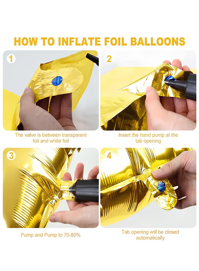 PARTY FUN 32 Inch Foil Letter Balloon Letter D Golden Colour Perfect for Party and Birthdays  - Image 2