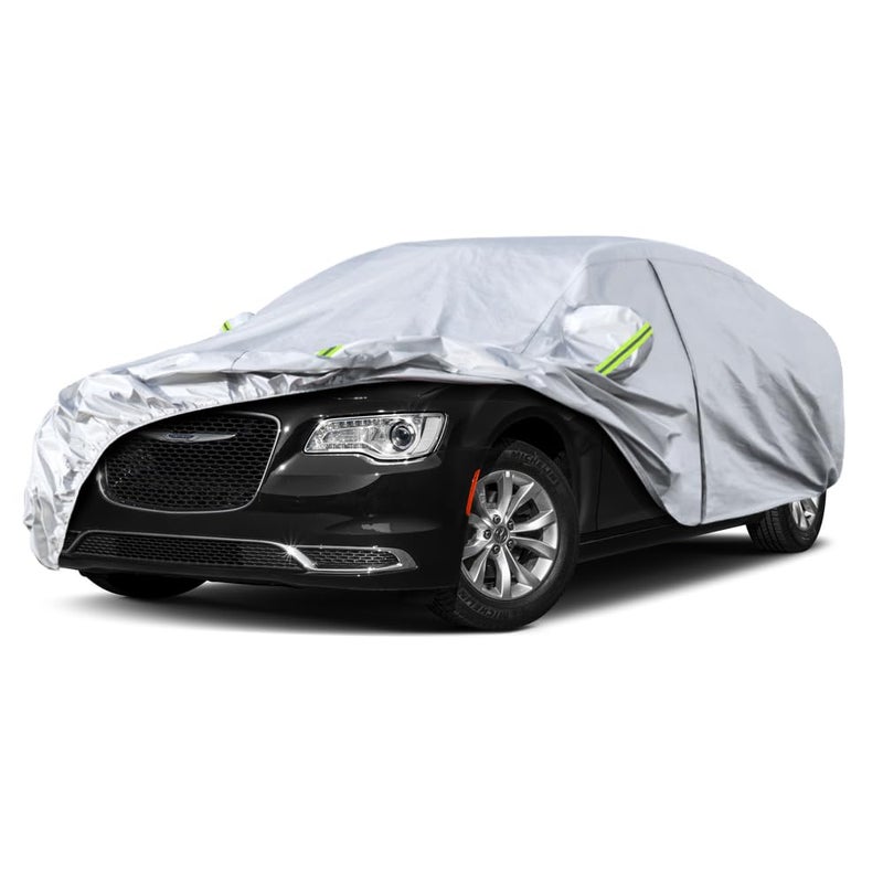 Kaugung 6 Layers Car Cover Custom Fit Chrysler 300 from 2004 to 2025 Waterproof Car Cover All Weather for Automobiles Outdoor Indoor with Zipper Door Sun Rain Dust Snow Protection