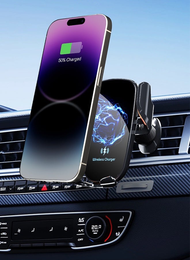 15W Fast Wireless Charger Stand – Adjustable Phone Holder with QC 3.0, Compatible with iPhone, Samsung, Huawei - Image 3