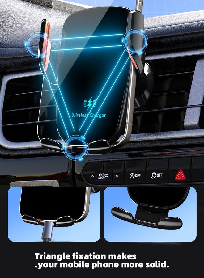 15W Fast Wireless Charger Stand – Adjustable Phone Holder with QC 3.0, Compatible with iPhone, Samsung, Huawei - Image 2