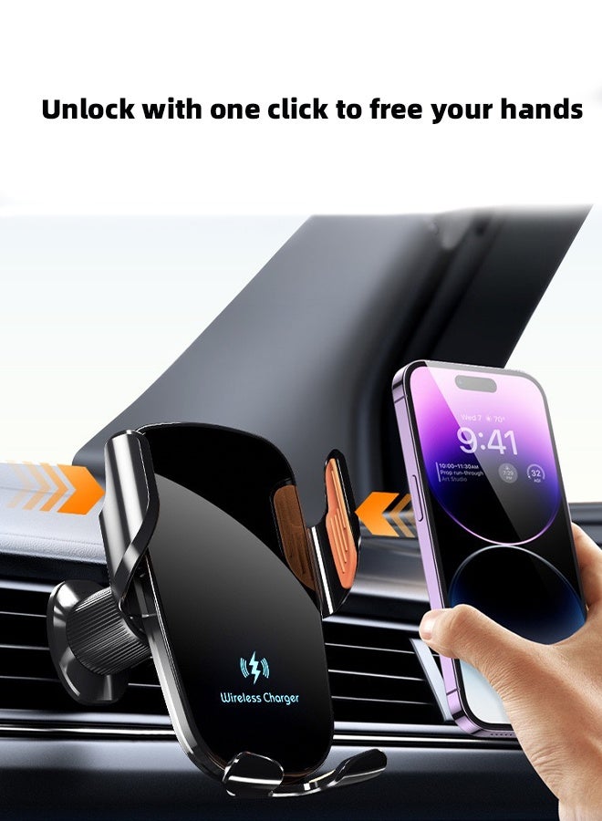 15W Fast Wireless Charger Stand – Adjustable Phone Holder with QC 3.0, Compatible with iPhone, Samsung, Huawei - Image 1