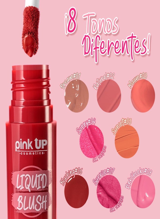 PINK UP | Liquid Blush | Long-Lasting Liquid Blush | Non-Greasy | Highly Pigmented | Suitable for All Skin Types | Matte Colors | Subtle Shimmer Highlights | Shade: Mauve| 6ml | Model PKLB03 - Image 3