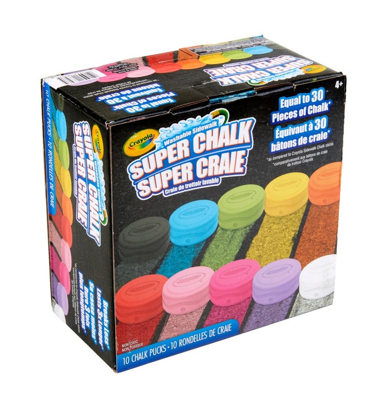 Crayola Washable Sidewalk Chalk for Kids, Long Lasting Super Chalk Set, Outdoor Chalk, 10 Assorted Colors - Image 4