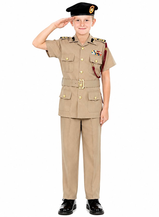 Toy Land Kids Police Officer Costume Set for Boys – Khaki Police Uniform with Beret Fancy Dress Outfit for boys of age 12 to 13 years - Image 2