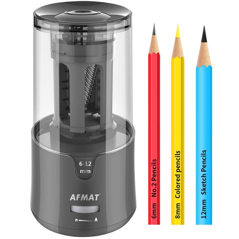 AFMAT Electric Pencil Sharpener, Heavy Duty Pencil Sharpeners for 6-12mm No.2/Colored Pencils, Auto Stop, Super Sharp & Fast, Electric Pencil Sharpener Plug in for Office, Home, PS91 - Image 1