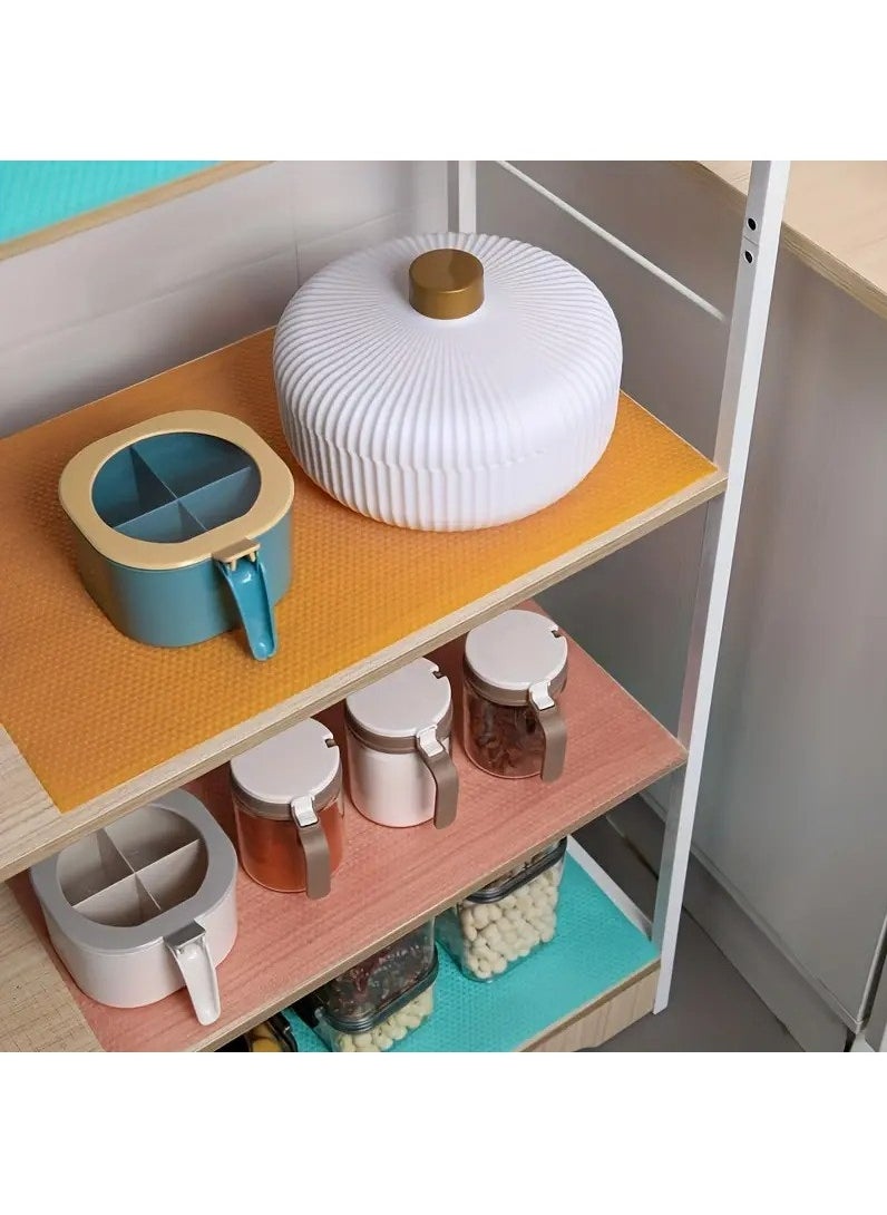 MODERN HOME - 6 Pieces Refrigerator Liners for Shelves, Washable Refrigerator Mats, Kitchen Cover Pads for Shelves, Cupboard, Freezer, Table Mat And Cabinet - Image 1