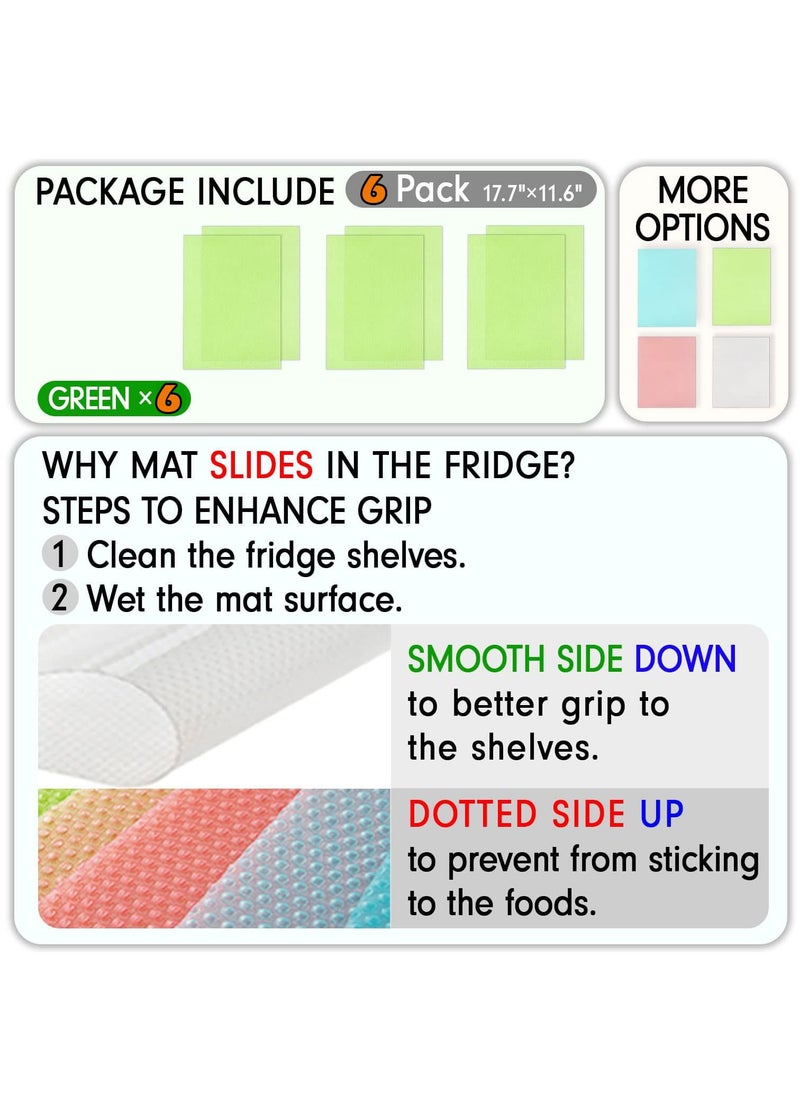MODERN HOME - 6 Pieces Refrigerator Liners for Shelves, Washable Refrigerator Mats, Kitchen Cover Pads for Shelves, Cupboard, Freezer, Table Mat And Cabinet - Image 1