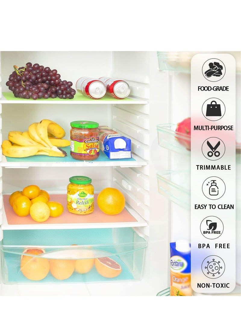 MODERN HOME - 6 Pieces Refrigerator Liners for Shelves, Washable Refrigerator Mats, Kitchen Cover Pads for Shelves, Cupboard, Freezer, Table Mat And Cabinet - Image 1