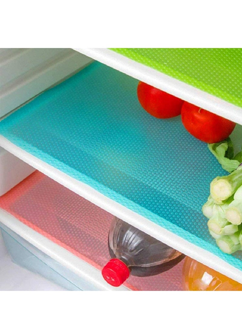 MODERN HOME - 6 Pieces Refrigerator Liners for Shelves, Washable Refrigerator Mats, Kitchen Cover Pads for Shelves, Cupboard, Freezer, Table Mat And Cabinet - Image 1