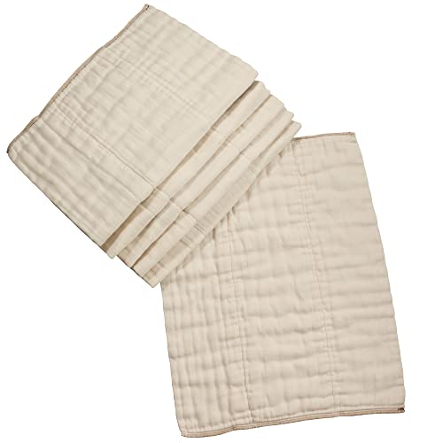 Unbleached Prefold Cloth Diapers by OsoCozy 100 Cotton Durable Soft Absorbent Sustainable Economical 175x23 Fits 3045 Lbs Toddler 4x8x4