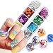 Onsdag Holographic Square Glitter Flakes 12 Colors Rectangle Sparkly Sequins 3D Glitters Acrylic Nails Supplies for Women Girls Manicure Shiny Decorations DIY Crafts Resin Nail Art Tips - Image 2
