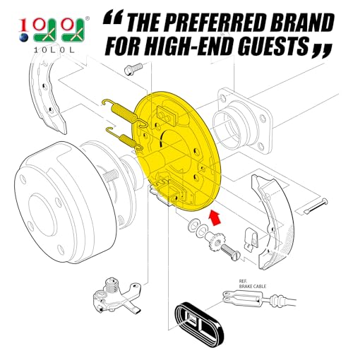 10L0L Golf Cart Rear Brake Assembly Kit for Club Car DS/Precedent 1995-Up & Tempo 2018-Up– Complete Left & Right Brake Cluster, Durable OEM Replacement 101823301/103380202 - Image 5