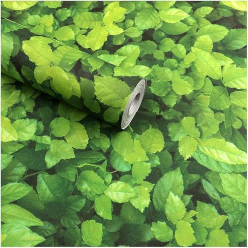 ROSASTELLA Self Adhesive Decorative Peel Stick Waterproof Wallpaper Wall Decor Removable Wall Paper for Living Room Hall Decoration PVC Vinyl DIY Contact Paper 45x304cm (Leaf) - Image 3