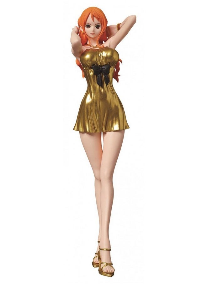 Banpresto - One Piece Film Gold Glitter & Glamours Nami Movie Style Action Figure (Gold Dress Version) - Image 1