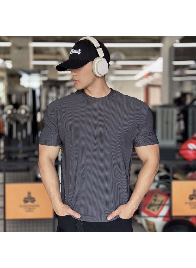 Men's Shirts Short Sleeve Cotton T-Shirt Crew Neck Light Tees Classic Basic Casual Tops - Image 1