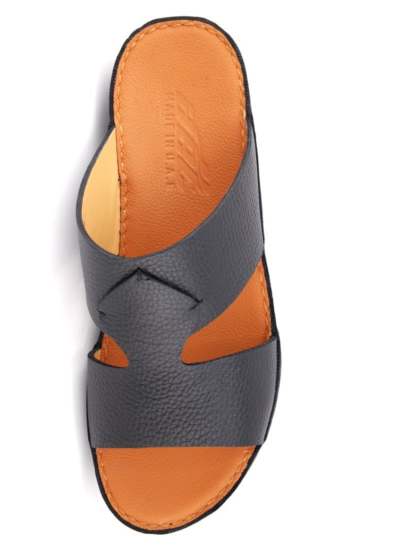 النهام نعال النهام للرجال | شبشب يومي | نعال رجالي عربي مفتوح من الجلد الطبيعي بالكامل | نعل داخلي بني | صنادل عربية خارجية | مريح وخفيف الوزن | نعال يدوية الصنع - Image 3