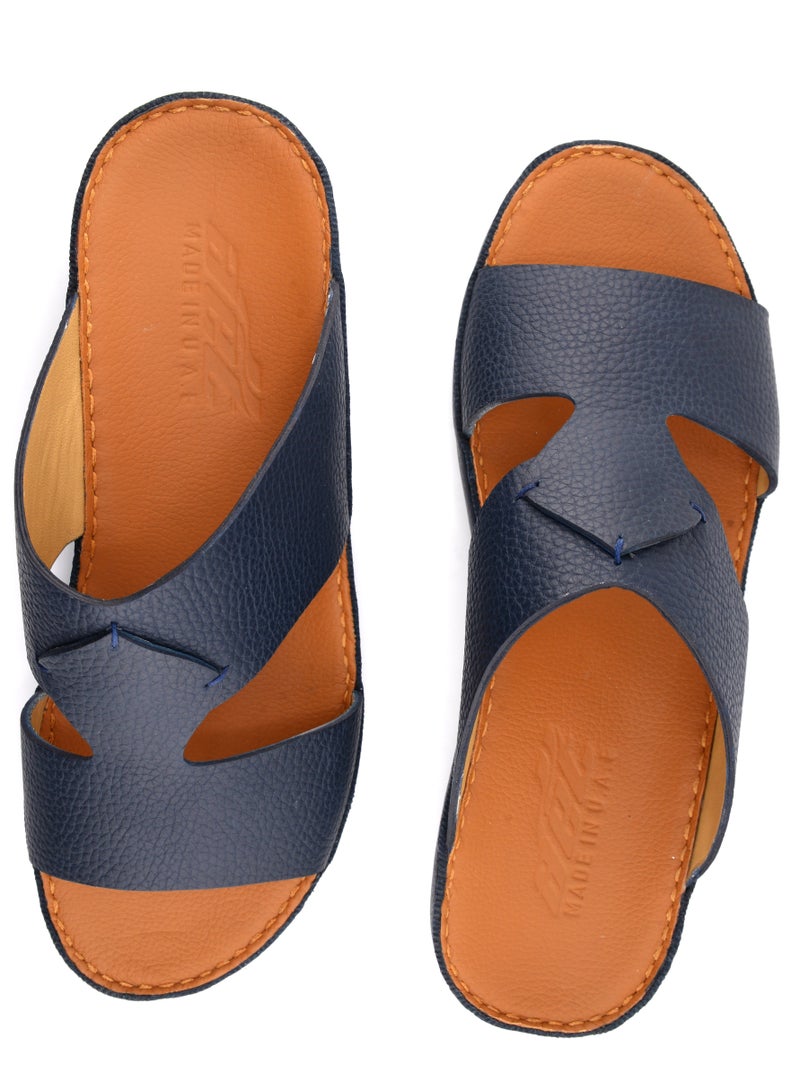 النهام نعال النهام للرجال | شبشب يومي | نعال رجالي عربي مفتوح من الجلد الطبيعي بالكامل | نعل داخلي بني | صنادل عربية خارجية | مريح وخفيف الوزن | نعال يدوية الصنع - Image 4