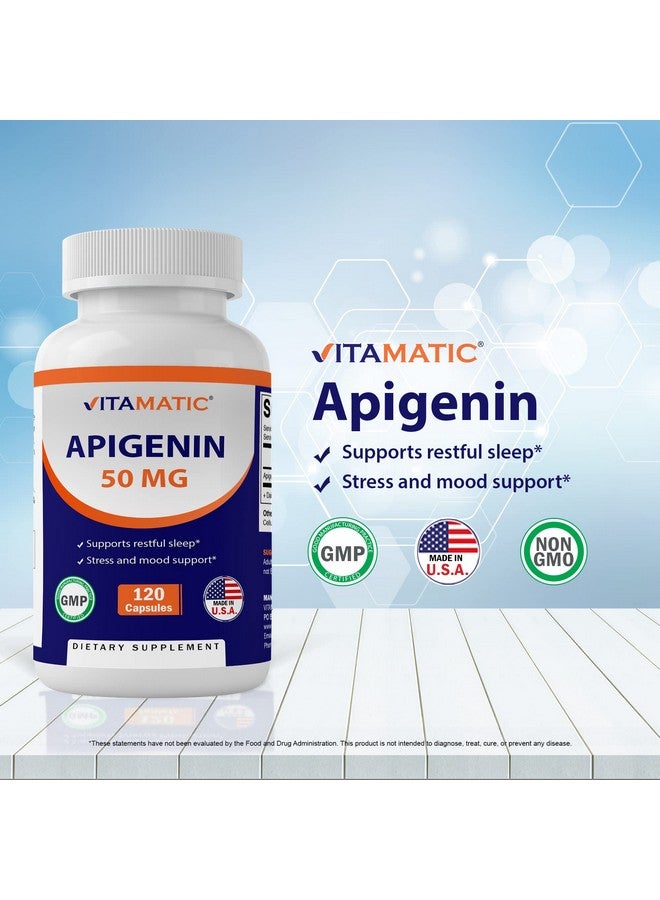Vitamatic Apigenin 50mg 120 Vegetarian Capsules - Image 3