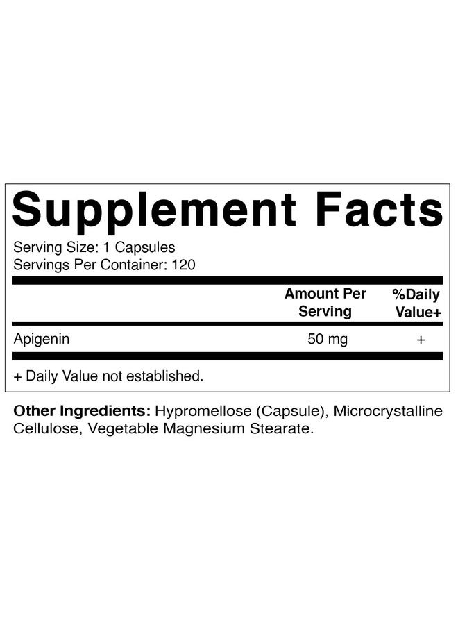 Vitamatic Apigenin 50mg 120 Vegetarian Capsules - Image 2