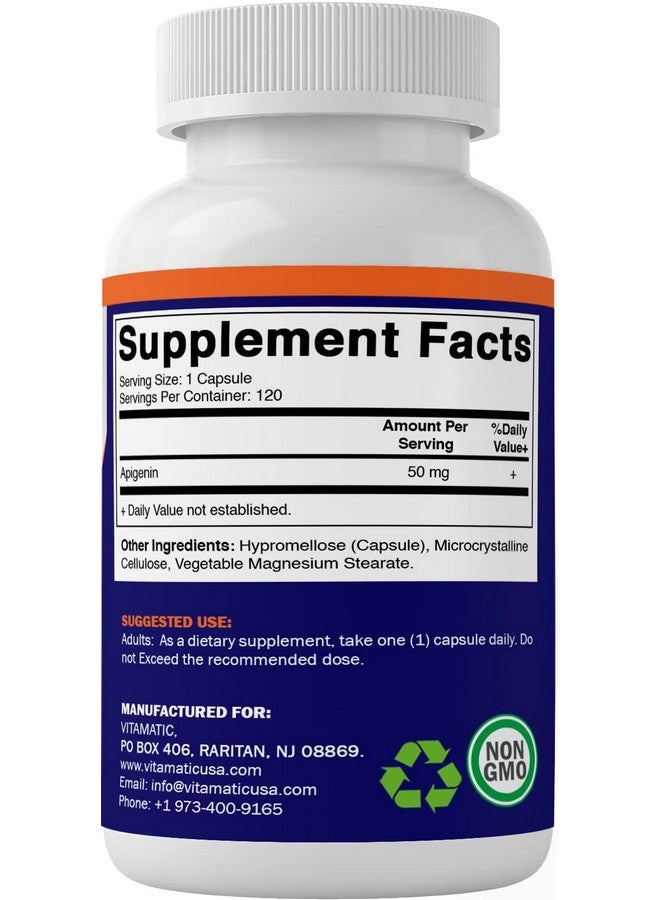 Vitamatic Apigenin 50mg 120 Vegetarian Capsules - Image 4