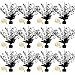 LAIAMER 12 Pack Metallic Foil Spray Centerpiece Star Table Decoration Burst Table Centerpieces for Birthday Graduation Wedding Anniversary Holiday Party Supplies Decor Black - Image 2
