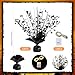 LAIAMER 12 Pack Metallic Foil Spray Centerpiece Star Table Decoration Burst Table Centerpieces for Birthday Graduation Wedding Anniversary Holiday Party Supplies Decor Black - Image 4