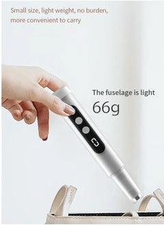 Milatech Nail lamp, nail drill dual-purpose portable nail drill electric nail file with nail lamp, electric nail drill and metal crystal lamp beads lamp nail flash light treatment professional salon home DIY  - Image 5