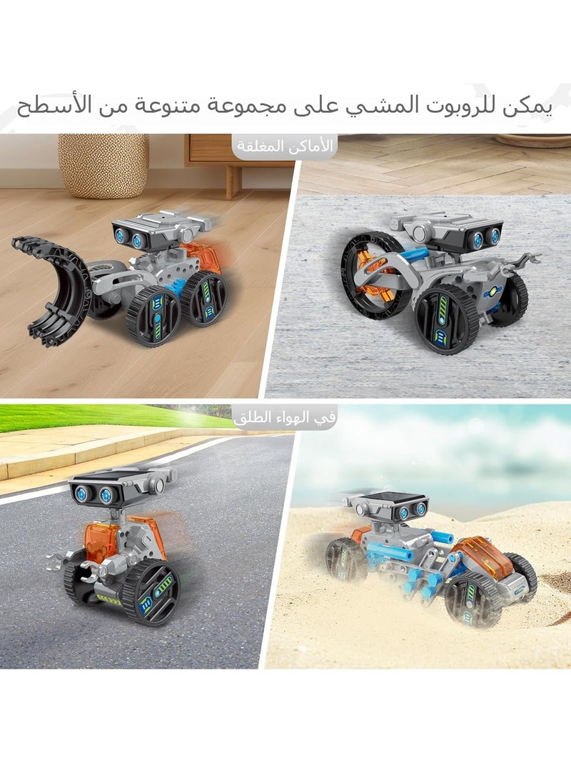 اكسيسن طقم روبوت كهربائي 12 في 1، لعبة روبوت للأطفال، طقم تجارب علمية في العلوم والتكنولوجيا والهندسة والرياضيات، ألعاب بناء تعليمية، ألعاب بناء DIY للأطفال من سن 8-12 سنة  - Image 3