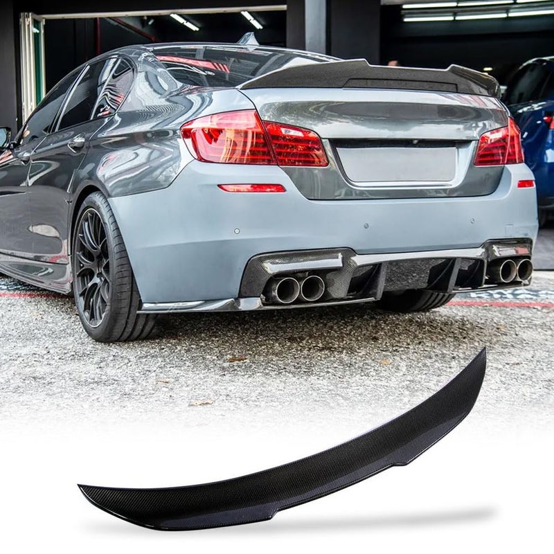 MCARCAR KIT Real Carbon Fiber Trunk Spoiler Compatible with 20102016 BMW 5 Series F10 and M5 F10 Car Rear Boot Lid Highkick Wing Lip Factory Outlet