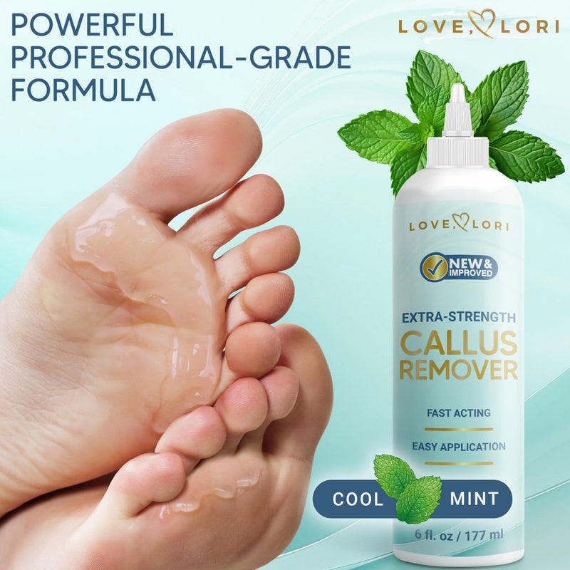 Love, Lori Callus Remover for Feet (Extra Strength) Foot Callus Remover Gel - Feet Scrubber, Pedicure Spa Tools, 6oz - Image 2