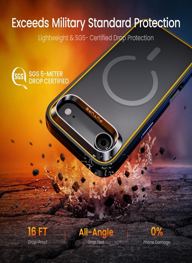 AOHI for iPhone Air Case Compatible with MagSafe, Military Grade Drop Protection Slim Magnetic Shockproof Phone Case for iPhone Air, Black - Image 2