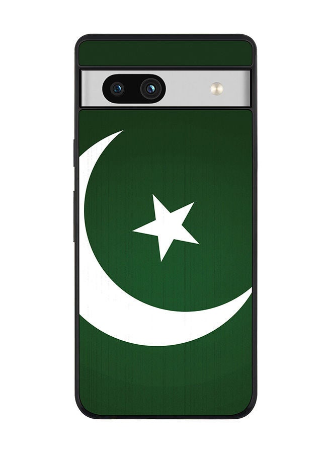 Stylizedd Rugged Black edge case for Google Pixel 7a 5G Slim fit Soft Case Flexible Rubber Edges Anti Drop TPU Gel Thin Cover -  Flag Of Pakistan - Image 1