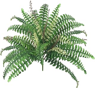Beebel Artificial Silk Plant Boston Fern Bush Hanging Plants Fake Persian Rattan Greenery Imitation Ferns Plants for - Image 1