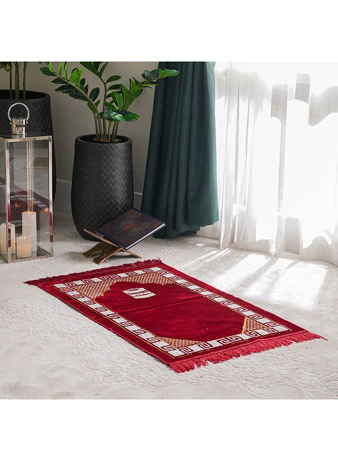 DANUBE HOME Danube Home Janamaz Mats - Maroon - 69x107 cm | Polyester Prayer Mat For Prayer Room  - Image 4