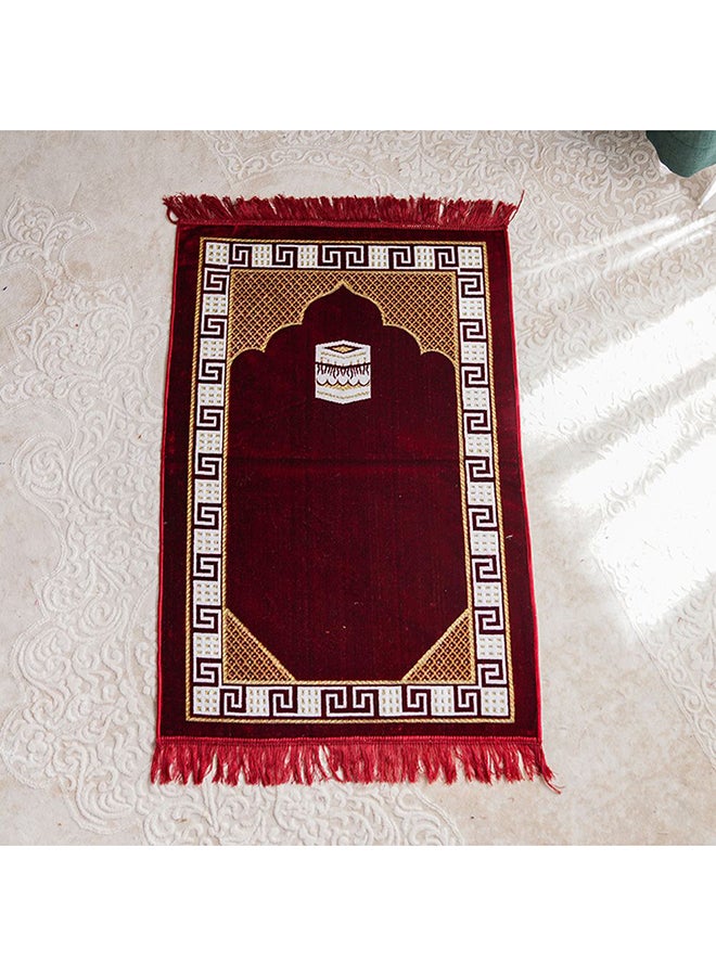 DANUBE HOME Danube Home Janamaz Mats - Maroon - 69x107 cm | Polyester Prayer Mat For Prayer Room  - Image 1