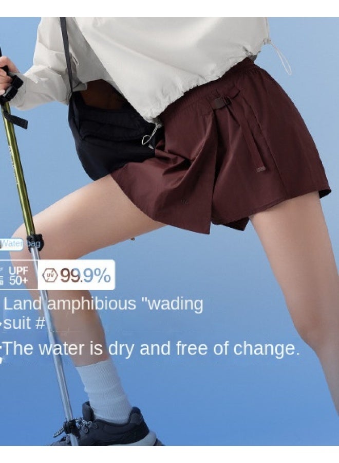 سمر 【أساسي صيفي】ملابس طاردة للماء واقية من الشمس للربيع والصيف، تنشيف سريع للتنقل، اللعب بالماء، عطلة الشاطئ، بناطيل تنورة الشمس - Image 1