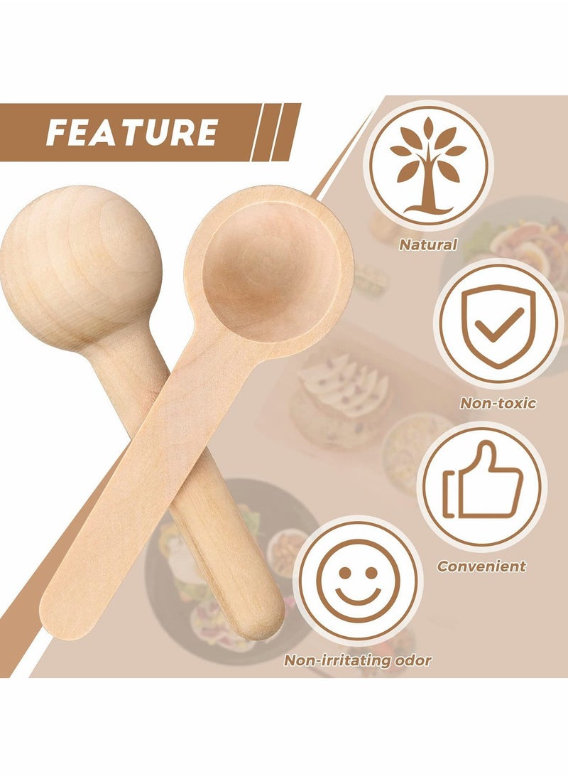 Y&D 10 Pcs Mini Wooden Spoons Small Condiments Salt for Spice Jam Coffee Condiment Honey Teas Sugar Kitchen Cooking - 3 Inch  - Image 5