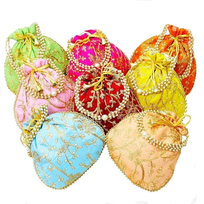 Trendifly Return Gift Potli bag for women bulk wholesale embroidery wedding bridal batua purse for guest gifting - Image 1