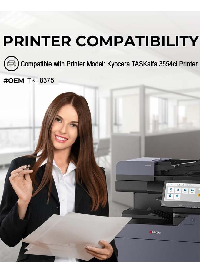 كيوسيرا Original TK-8375K TK-8375C TK-8375M TK-8375Y Toner Cartridge Compatible for Kyocera 3554ci Printers -4color - Image 2