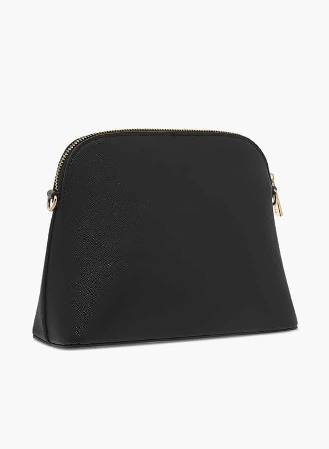 Flora Bella By Shoexpress Women Monogram Print Crossbody Bag with Zip Closure and Adjustable Strap
