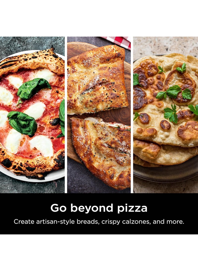 Ninja Ninja FlexFlame Upgrades 16 Artisan Pizza Stone Durable Cordierite Stone 5Minute Pizzas Homemade Artisan Pizza Bread Calzones  More HeatSafe up to 600F XL Surface XSKPGPIZASTN  - Image 4