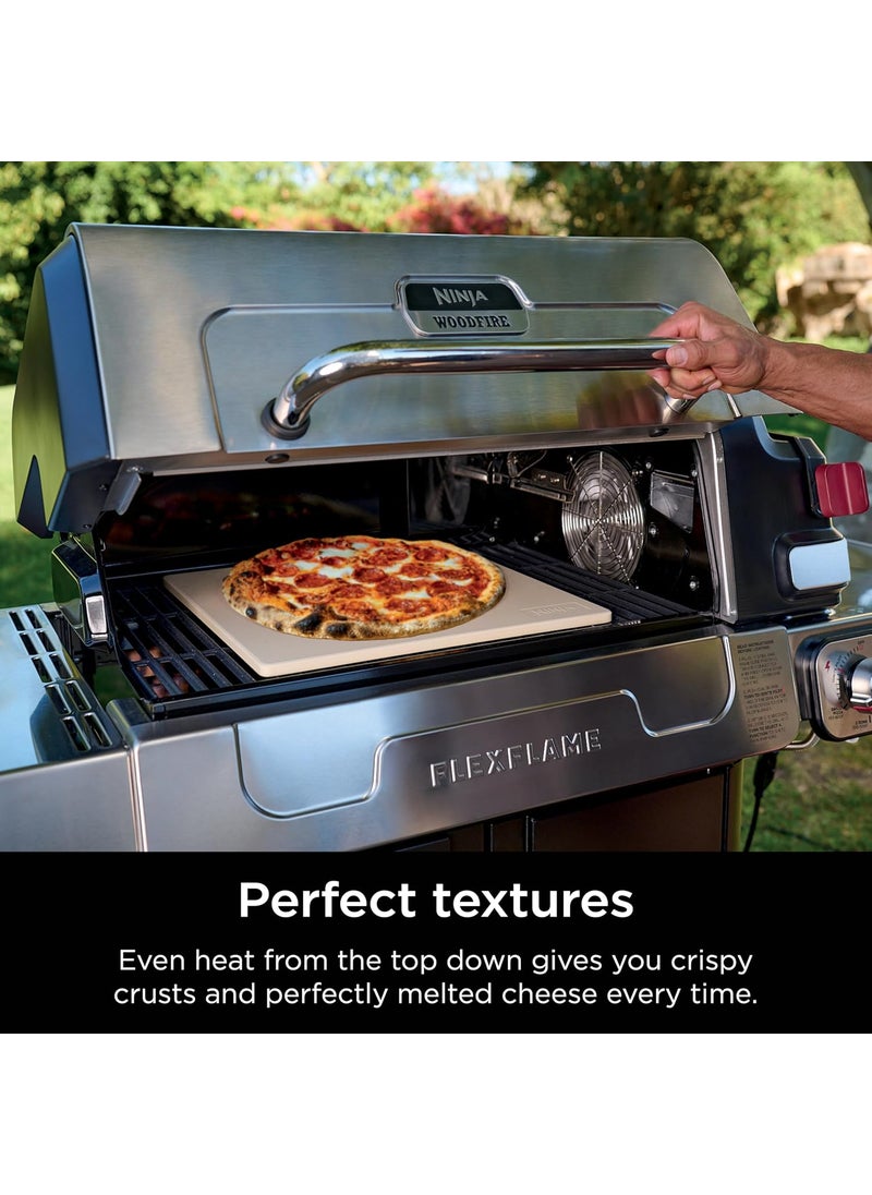 Ninja Ninja FlexFlame Upgrades 16 Artisan Pizza Stone Durable Cordierite Stone 5Minute Pizzas Homemade Artisan Pizza Bread Calzones  More HeatSafe up to 600F XL Surface XSKPGPIZASTN  - Image 3