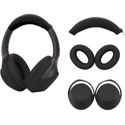 Adhiper 3 Set Case Cover for Sony WH1000XM4 WH1000XM3 HeadphonesEmbody EarPad CoverEar CoverHeadband CoverHeadband Cushion ProtectorSweat Proof Soft Silicone Headphones AccessoriesBlack - Image 1