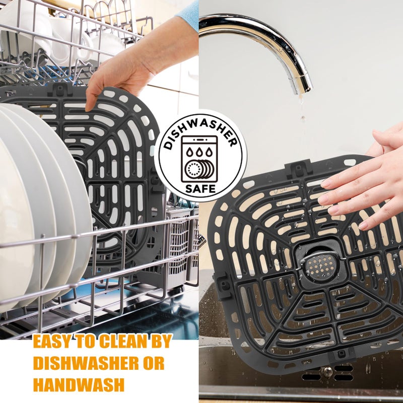 GWY Air Fryer Replacement Tray for Instant Pot Vortex 6 in 1 6 QT Gourmia GAF685 GAF735 6 QT, Original Air Fryer Accessories Grill Pan Plate Crisper Plate Rack Parts,Dishwasher Safe - Image 5
