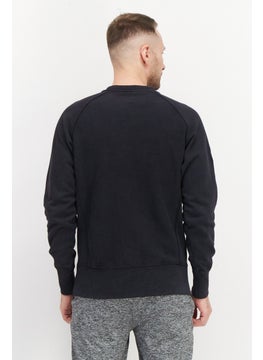 Champion Men Sportswear Fit Long Sleeve Baseball Sweatshirt, Washed Black  - Image 3