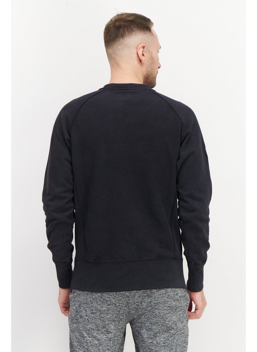 Champion Men Sportswear Fit Long Sleeve Baseball Sweatshirt, Washed Black  - Image 3