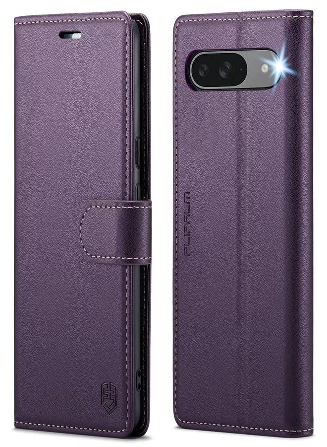 FLIPALM for Google Pixel 9 5G/Pixel 9 Pro 6.3" Wallet Case with RFID Blocking Credit Card Holder, PU Leather Folio Flip Kickstand Protective Shockproof Cover Women Men for Pixel 9/9Pro Phone case (Purple) - Image 1