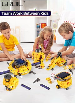 GROIC Building Blocks,STEM Projects for Kids, Science Kits for Boys, Solar Space Toys Gifts for Teen Boys Girls,Building Experiments Robots,6 in 1 Space Building Block Toy  - Image 5